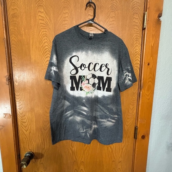 Gildan Soccer Mom Graphic Tee - Dark Gray - Picture 1 of 6
